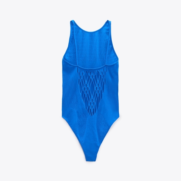 ZARA LIMITED COLLECTION SEAMLESS OPEN BACK BODYSUIT - Picture 8 of 10